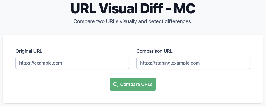 URL Visual Diff